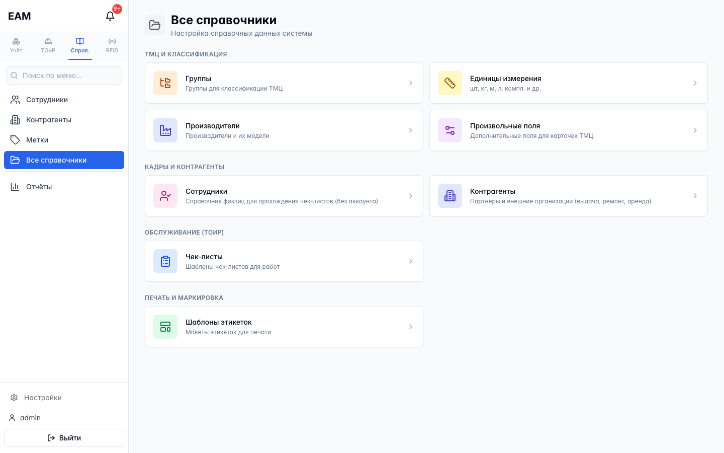 Все справочники